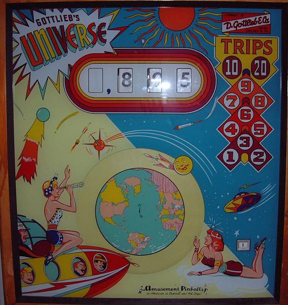 Universe is a pinball machine released by Gottlieb in 1959. It features a space theme and was one of the early pinball machines to capture the fascination with space exploration.