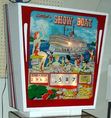 Show Boat is a vintage electromechanical pinball machine produced by Gottlieb in 1961, known for its nautical theme inspired by riverboat entertainment.