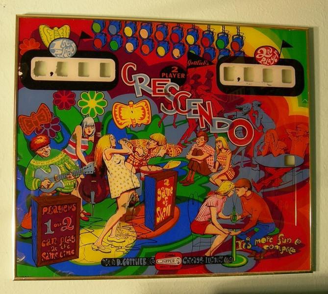 Crescendo is a classic electro-mechanical pinball machine produced by Gottlieb in 1970. Known for its vibrant artwork and engaging gameplay, Crescendo features a unique layout and multiple playfield elements that entertain and challenge players.