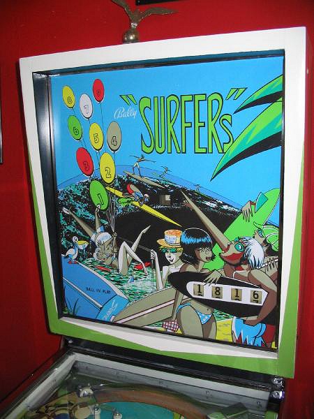 Surfers is an electro-mechanical pinball machine released by Bally in 1967. It features a surfing theme, capturing the essence of the 1960s surf culture.