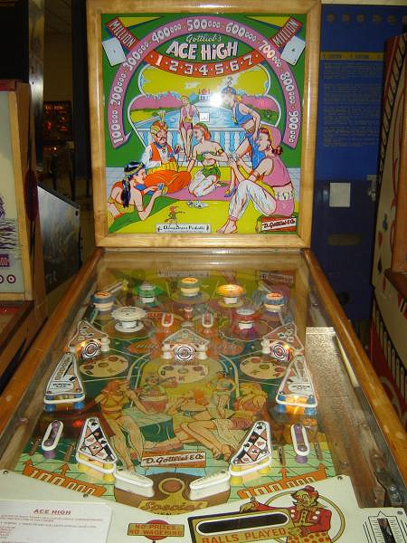 Ace High is a classic electro-mechanical pinball machine released by Gottlieb in 1957. The machine features a poker-themed gameplay that reflects the card games of the mid-20th century.