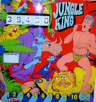 Jungle King is a classic pinball machine by Gottlieb released in 1973. It features a jungle theme with vibrant artwork and engaging gameplay.