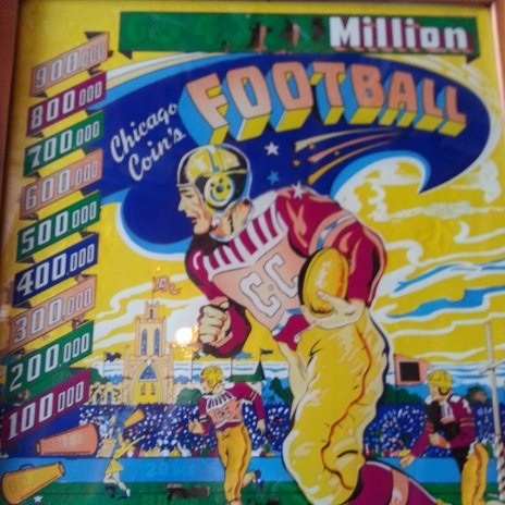 Football is a vintage pinball machine created by Chicago Coin in 1948. It is a sports-themed game simulating a football match, featuring traditional bumpers and rolling balls that represent players and football movement.