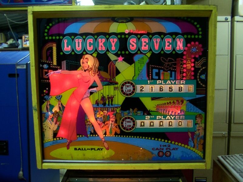 Lucky Seven is an electromechanical pinball machine released by Williams in 1977. It features a classic casino and gambling theme with a focus on slot machine motifs.