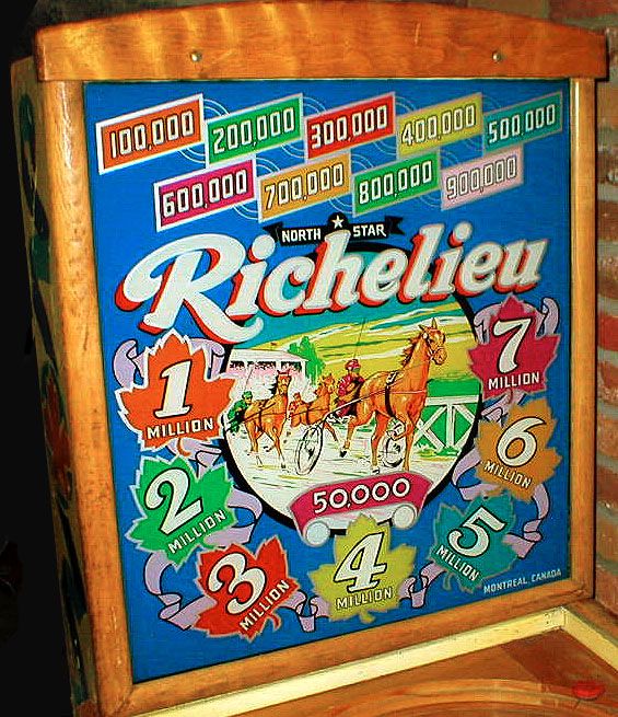 Richelieu is a vintage pinball machine produced by North Star in 1948. It's known for its historical significance in the pinball gaming era.