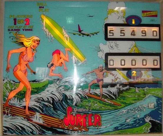 Surfer is a classic pinball machine themed around surfing, designed by Gottlieb and released in 1976.