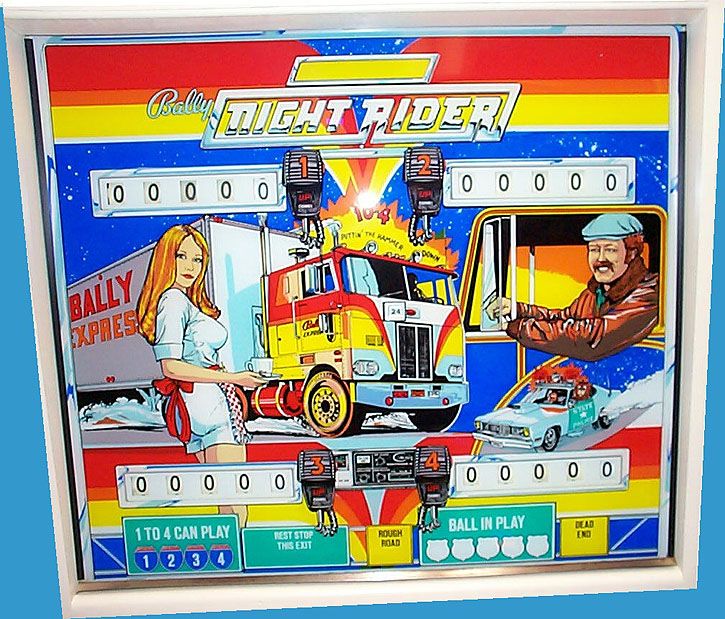 Night Rider is an electro-mechanical pinball machine produced by Bally in 1976, known for its trucking theme and engaging gameplay.