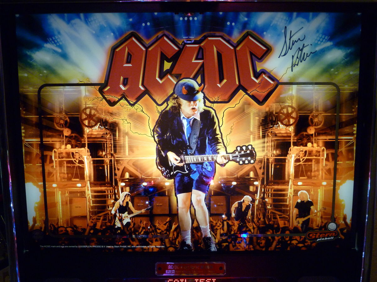 A limited edition pinball machine themed around the iconic rock band AC/DC, featuring music and artwork inspired by their legendary career.