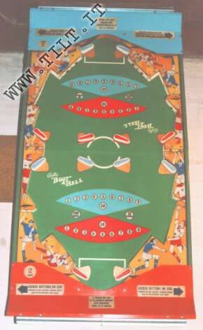 Boot-A-Ball is a vintage electro-mechanical pinball machine produced by Bally in 1967. It features a unique soccer-themed gameplay that was popular during the era.