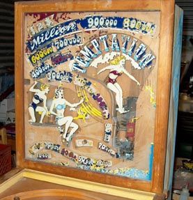 Temptation is a pinball machine produced by Chicago Coin, released in 1948. It features a classic post-war design typical of its era.
