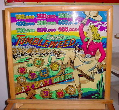 Tumbleweed is a classic pinball machine developed by Exhibit Supply Company in 1949. It features a Western theme with iconic imagery from the American frontier.