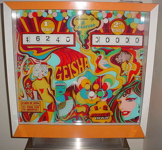Geisha is a pinball machine released by Playmatic in 1972. The game features a classic design and artwork representative of its era, incorporating a cultural theme.