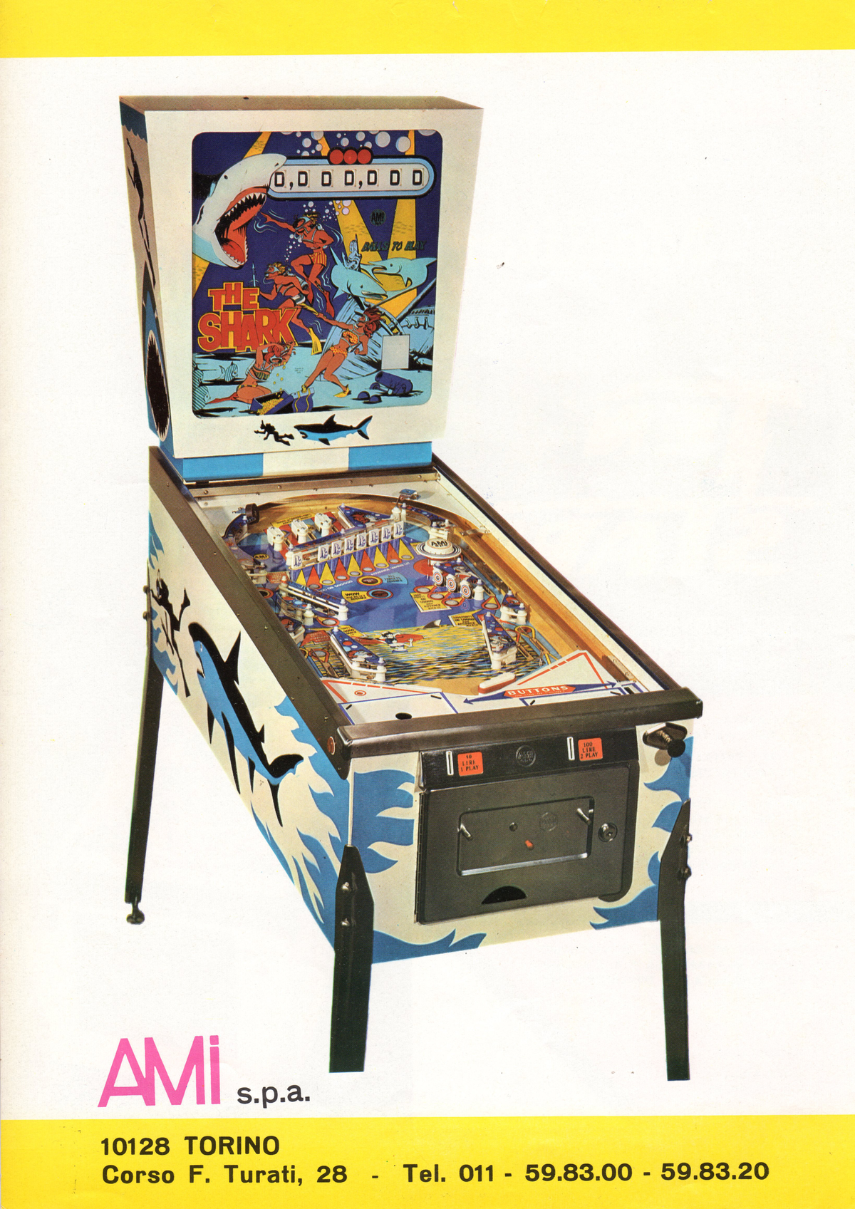 The Shark is a pinball machine manufactured by A.M.I. in 1975. Known for its unique nautical theme and engaging gameplay, it holds a special place among classic pinball enthusiasts.