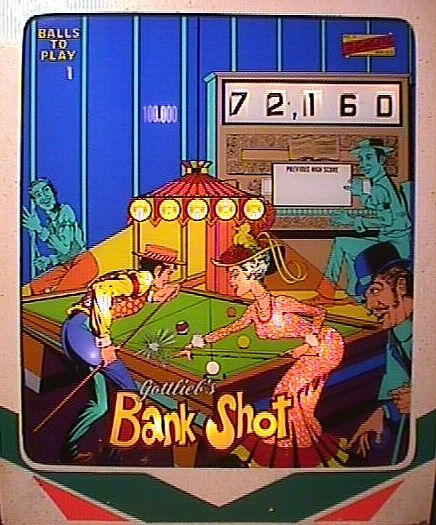 Bank Shot is a classic pinball machine released by Gottlieb in 1976. It features a single-player gameplay focused on achieving high scores through skillful maneuvering of the ball.