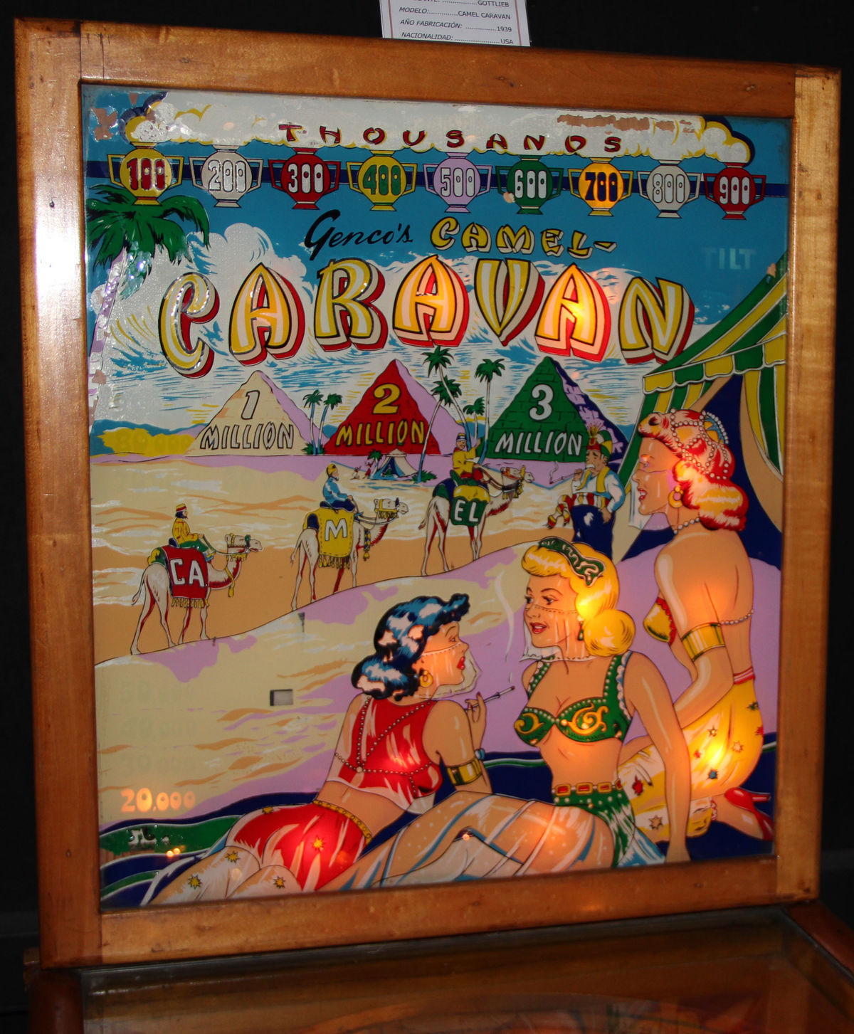 Camel Caravan is a classic pinball machine manufactured by Genco in 1949. It features a unique camel theme reminiscent of Middle Eastern and desert landscapes.