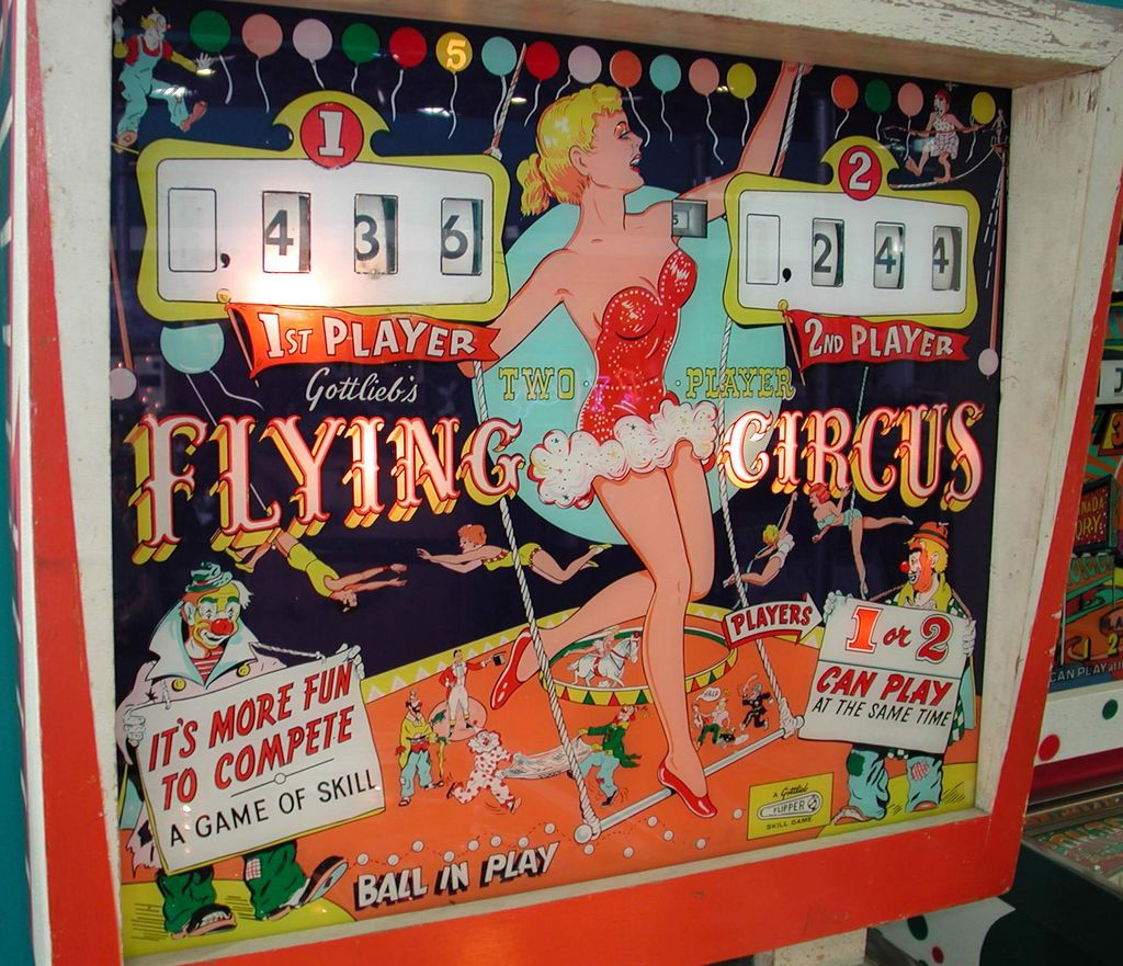 Flying Circus is a classic pinball machine designed by Gottlieb, released in 1961. It's an electromechanical game known for its vibrant aviation-themed artwork and engaging gameplay.