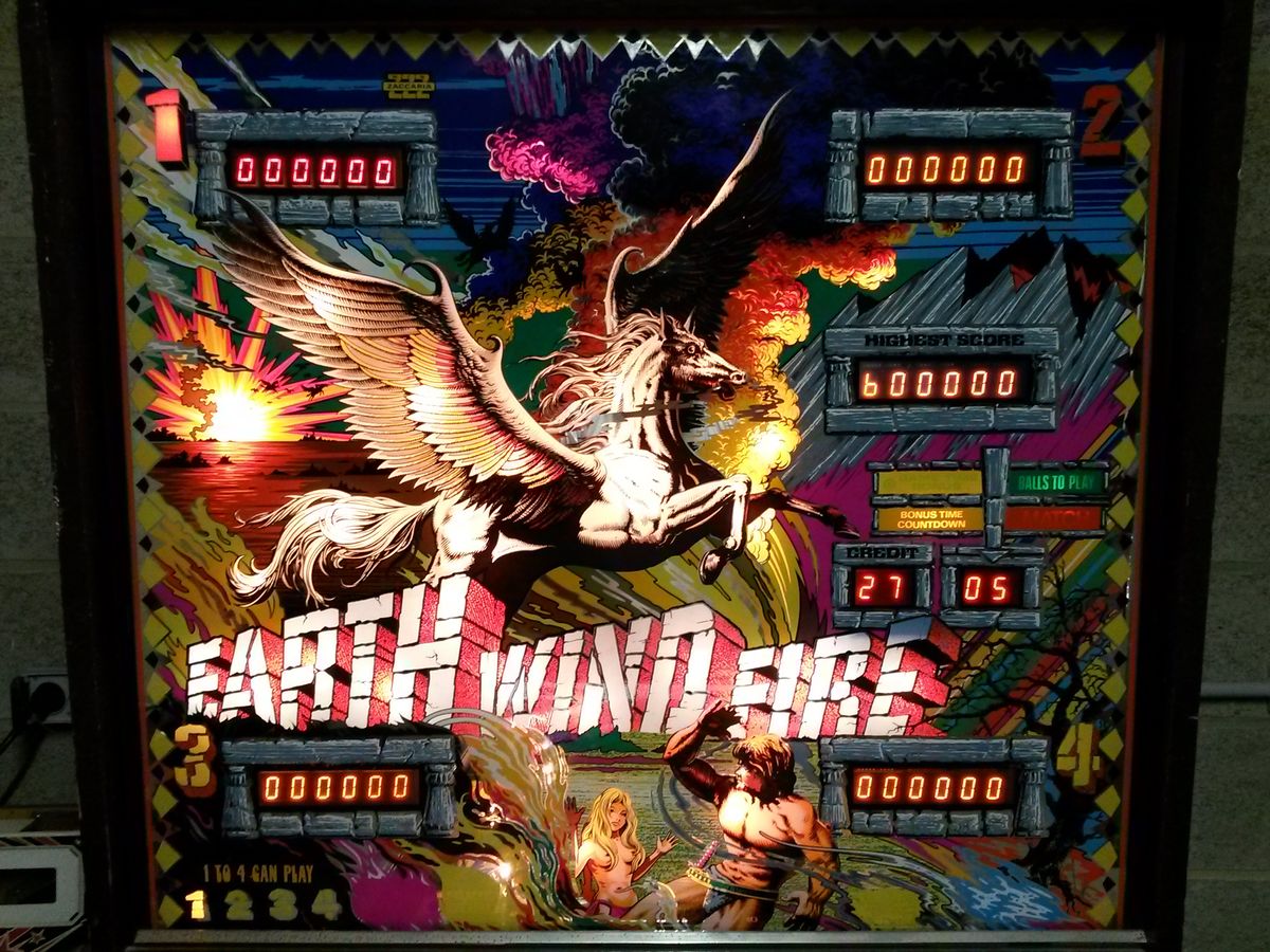 A classic pinball machine by Zaccaria, themed around the elemental forces of Earth, Wind, and Fire. Known for its vibrant artwork and engaging gameplay.