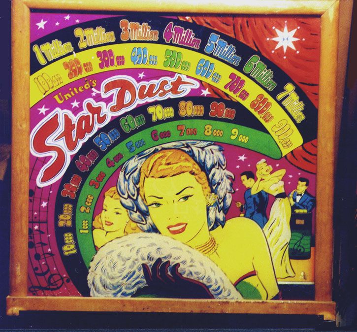 Star Dust is a vintage pinball machine produced by United in 1948, featuring classic gameplay elements typical of the era.