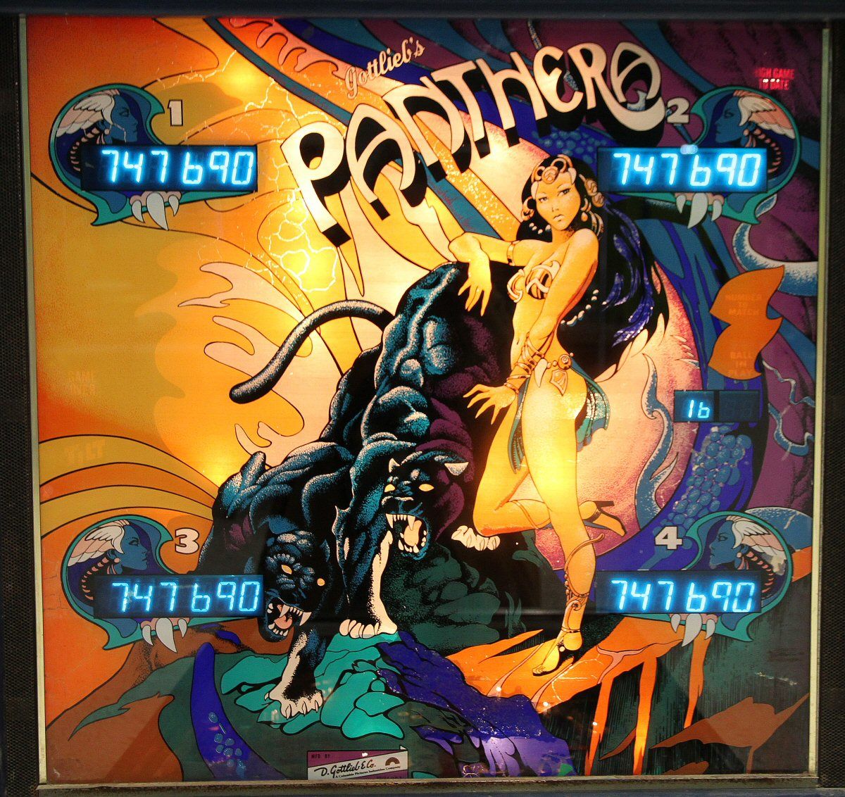 Panthera is a pinball machine released by Gottlieb in 1980, known for its captivating jungle theme and vibrant artwork.