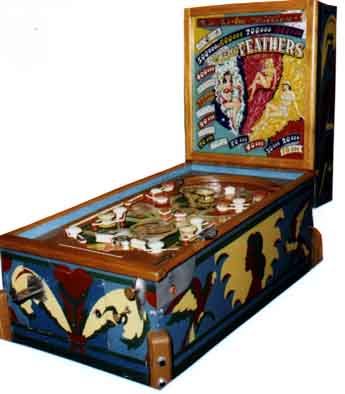 Three Feathers is a classic pinball machine released by Genco in 1949, known for its engaging gameplay and distinctive art style typical of the post-war era.
