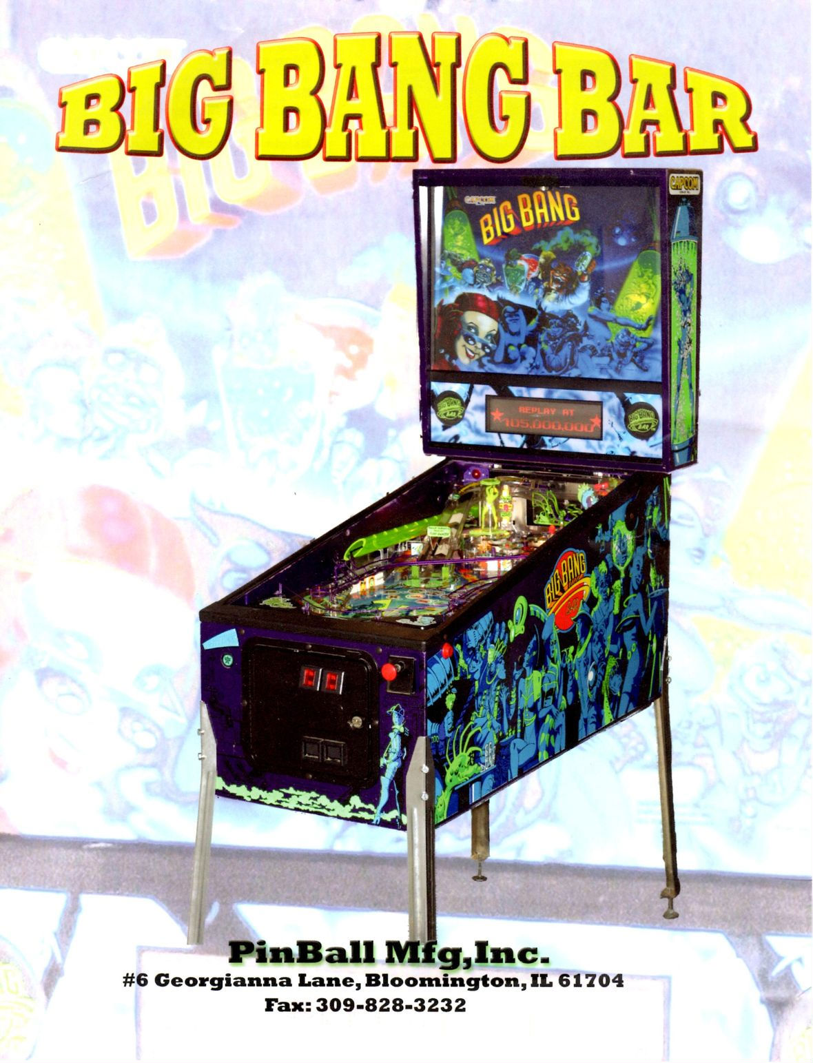 Big Bang Bar is a highly sought-after pinball machine known for its vibrant artwork and unique theme revolving around an intergalactic bar filled with alien patrons.
