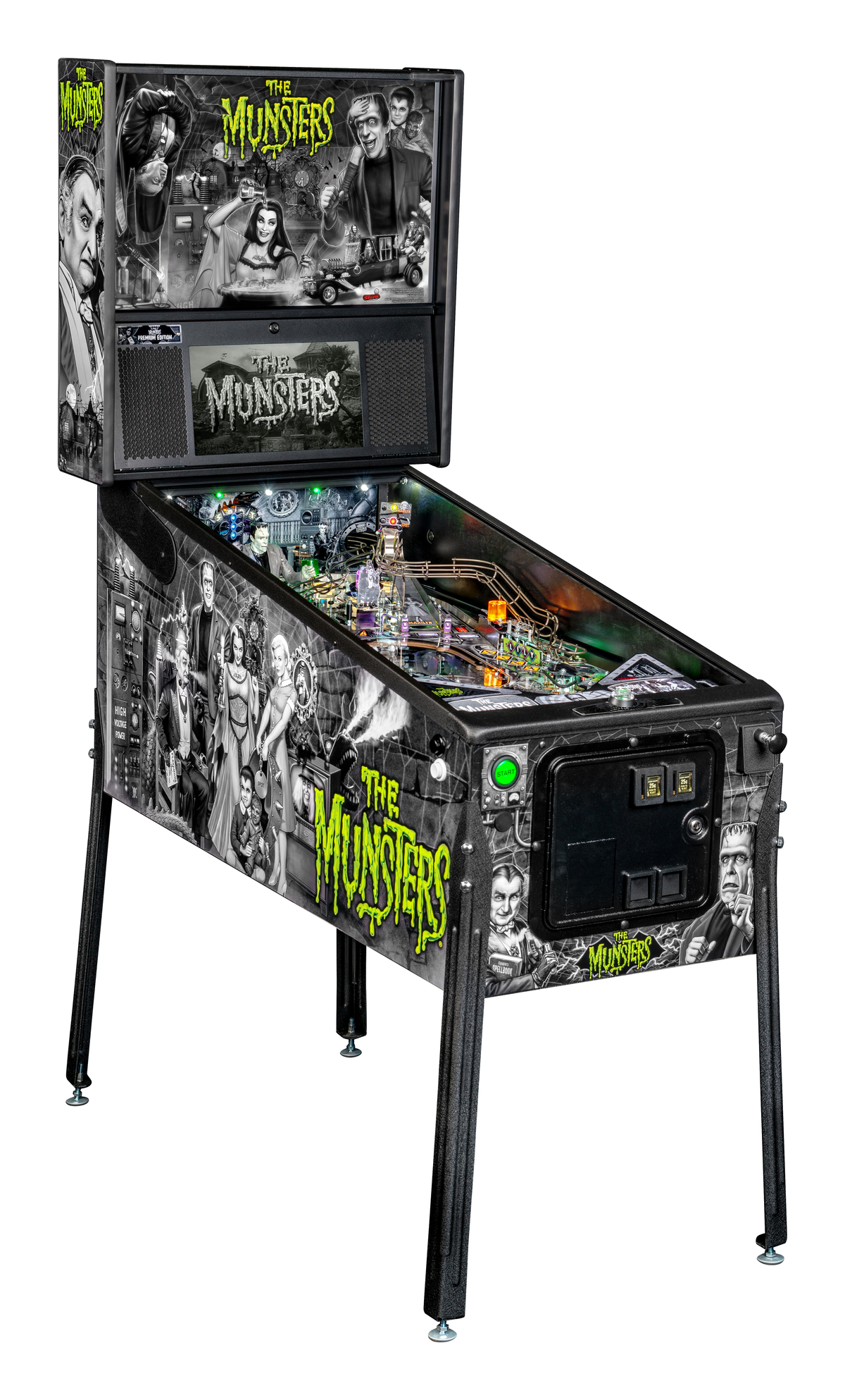 The Munsters is a pinball machine produced by Stern Pinball, featuring The Munsters TV show theme.