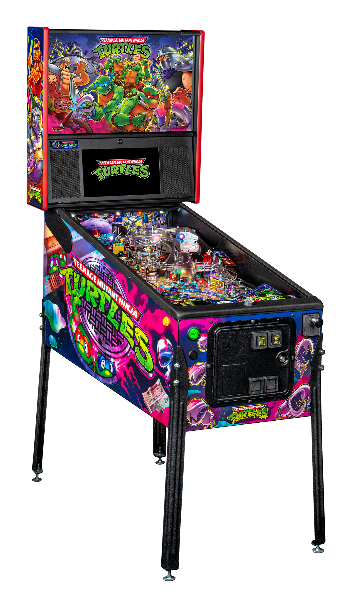 Teenage Mutant Ninja Turtles (Premium/LE) is a pinball machine released by Stern Pinball in 2020. This machine features the iconic Teenage Mutant Ninja Turtles characters and themes, providing an immersive and action-packed pinball experience.