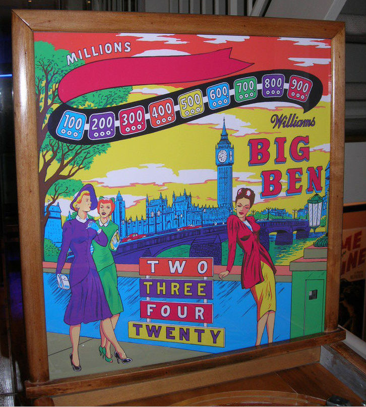 Big Ben is a vintage pinball machine released by Williams in 1954. It features classic gameplay representative of the era, combining mechanical elements with early pinball innovations.