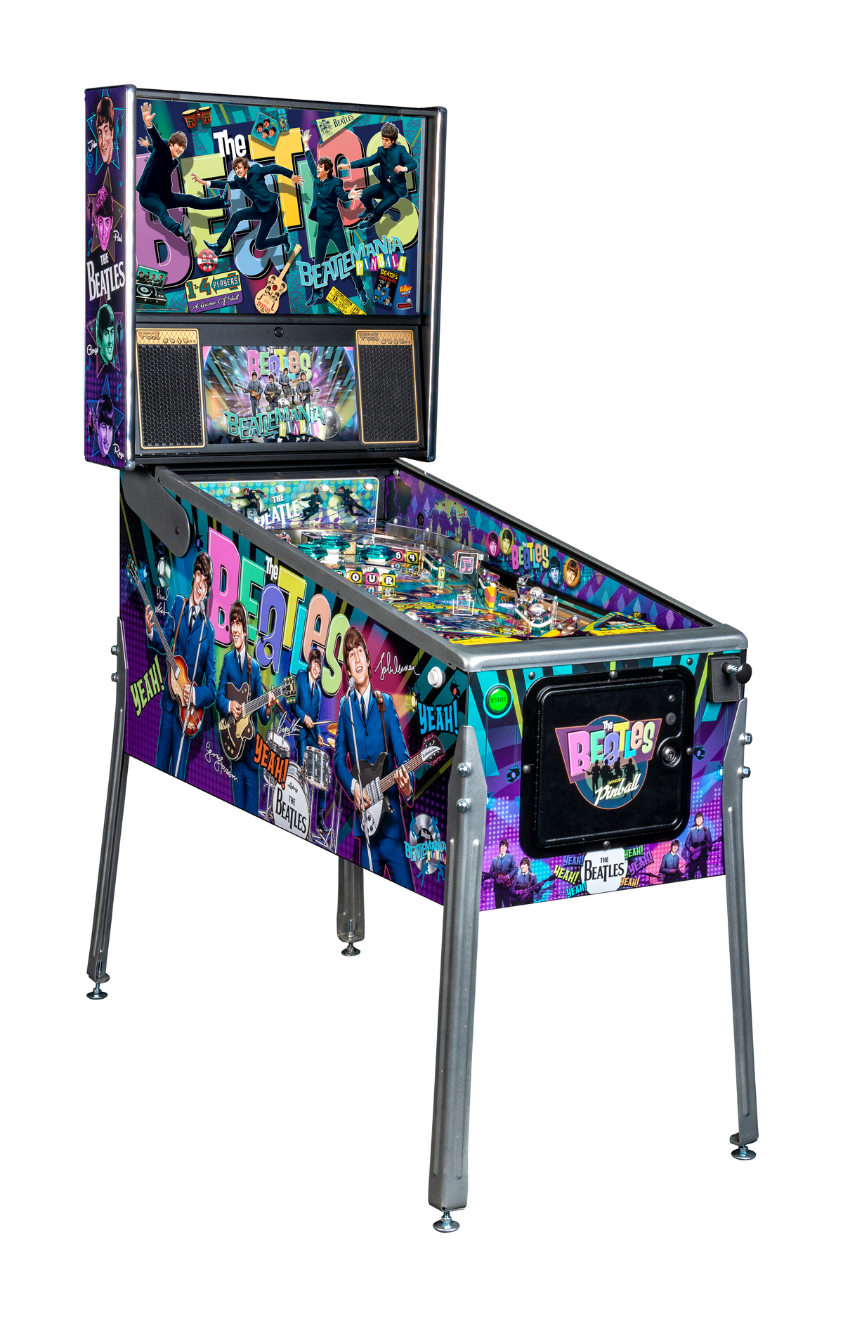 The Beatles (Platinum Edition) is a music-themed pinball machine produced by Stern, featuring iconic music and imagery of The Beatles.