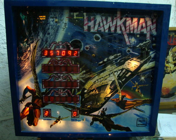Hawkman is a rare electro-mechanical arcade game developed by Taito and released in 1982. It features a man dressed as a hawk who flies and navigates through levels, avoiding obstacles and enemies.
