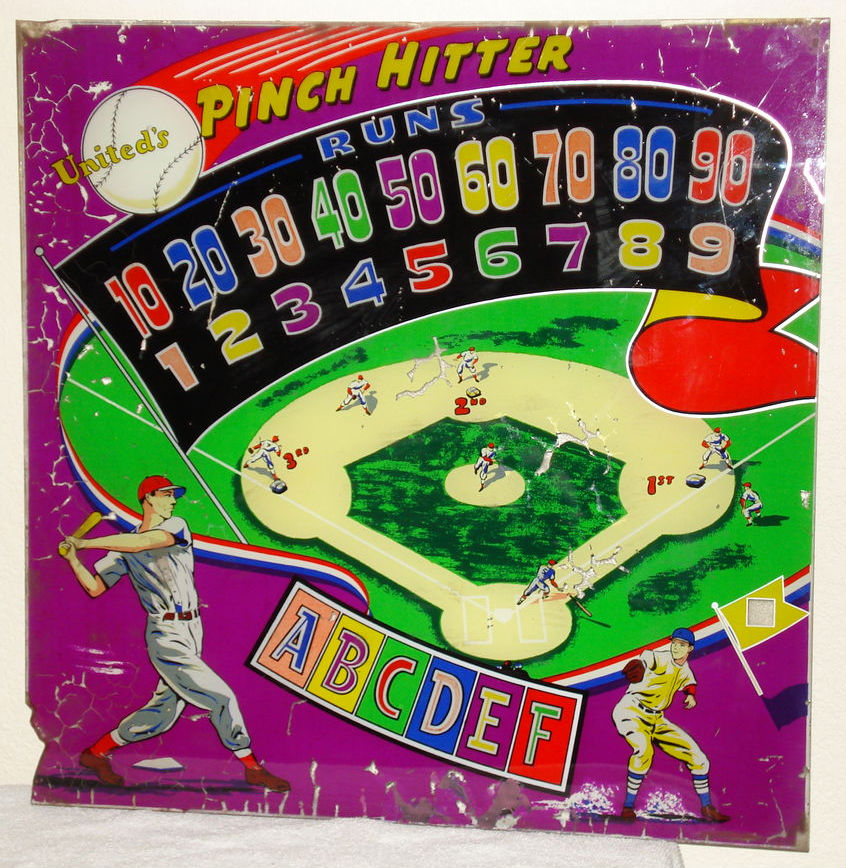 United's Pinch Hitter is a pitch-and-bat baseball themed pinball machine released in 1949.