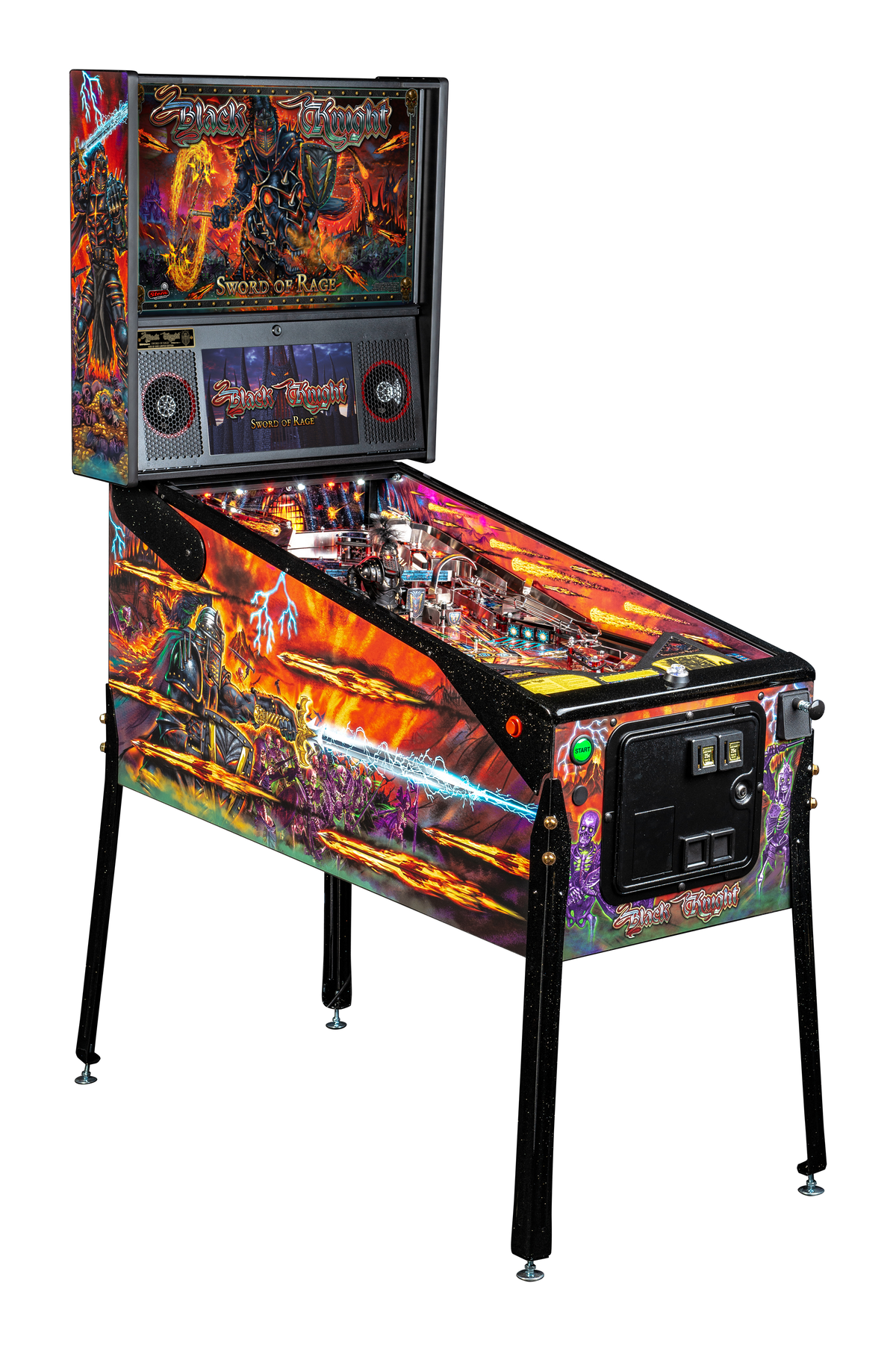 An upgraded edition of the 'Black Knight: Sword of Rage' pinball machine, featuring enhanced features and design elements specifically for the Limited Edition model.