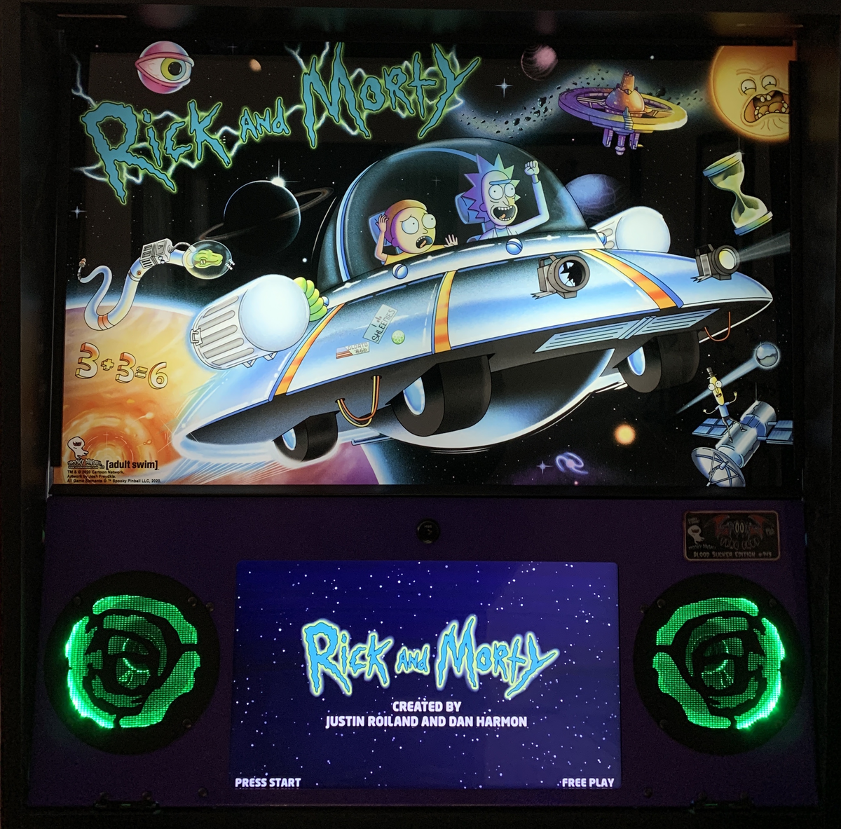 Rick and Morty (Blood Sucker Edition) is a pinball machine released by Spooky Pinball in 2019. The game is based on the popular TV show 'Rick and Morty' and includes unique features and art inspired by the series.